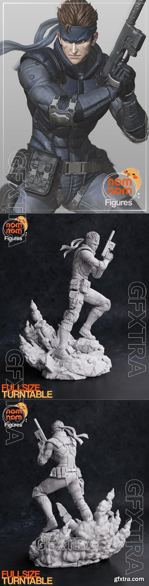 Nomnom Figures - Solid Snake - Metal Gear Solid &ndash; 3D Print Model