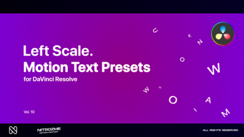 Videohive - Left Scale Motion Text Presets Vol. 10 for DaVinci Resolve - 47355603 - 47355603