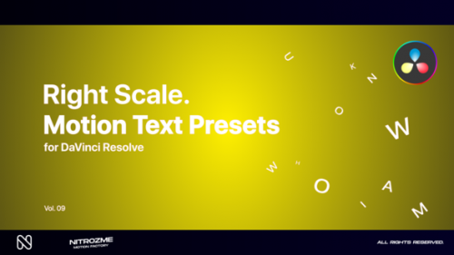 Videohive - Right Scale Motion Text Presets Vol. 09 for DaVinci Resolve - 47355632 - 47355632