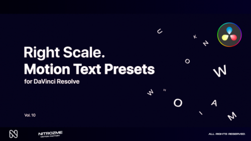 Videohive - Right Scale Motion Text Presets Vol. 10 for DaVinci Resolve - 47355640 - 47355640