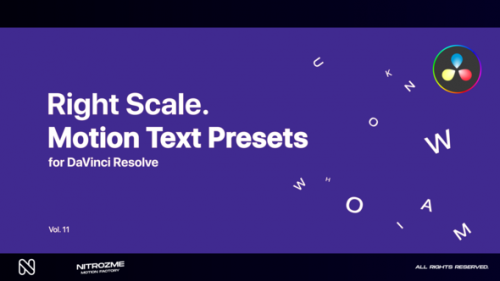 Videohive - Right Scale Motion Text Presets Vol. 11 for DaVinci Resolve - 47355647 - 47355647