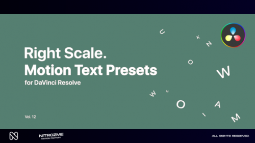 Videohive - Right Scale Motion Text Presets Vol. 12 for DaVinci Resolve - 47355652 - 47355652