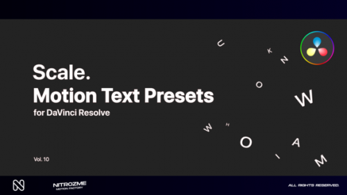 Videohive - Scale Motion Text Presets Vol. 10 for DaVinci Resolve - 47355663 - 47355663