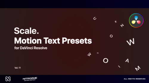 Videohive - Scale Motion Text Presets Vol. 11 for DaVinci Resolve - 47355673 - 47355673