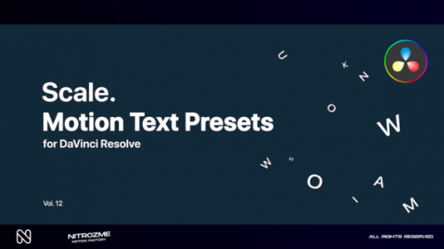 Videohive - Scale Motion Text Presets Vol. 12 for DaVinci Resolve - 47355680 - 47355680