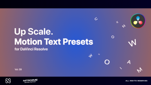 Videohive - Up Scale Motion Text Presets Vol. 09 for DaVinci Resolve - 47355702 - 47355702