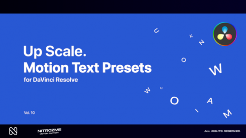 Videohive - Up Scale Motion Text Presets Vol. 10 for DaVinci Resolve - 47355707 - 47355707