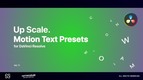 Videohive - Up Scale Motion Text Presets Vol. 11 for DaVinci Resolve - 47355713 - 47355713