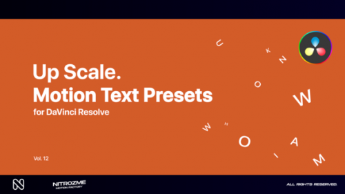 Videohive - Up Scale Motion Text Presets Vol. 12 for DaVinci Resolve - 47355755 - 47355755