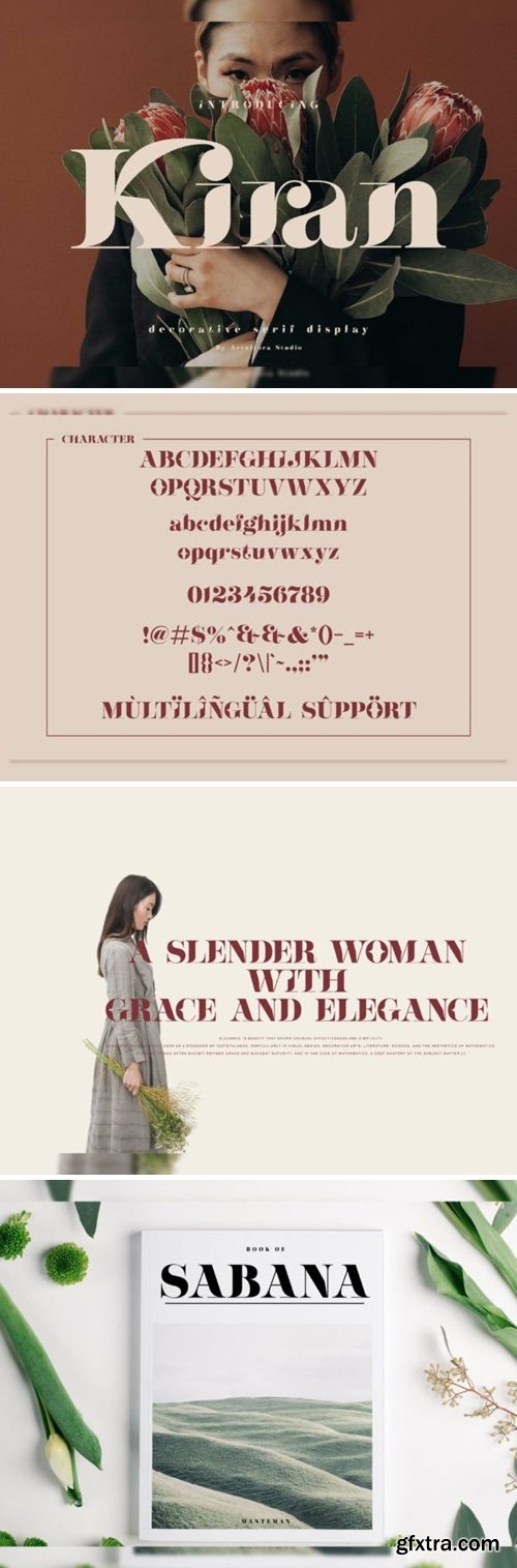 Kiran - Decorative Serif Font