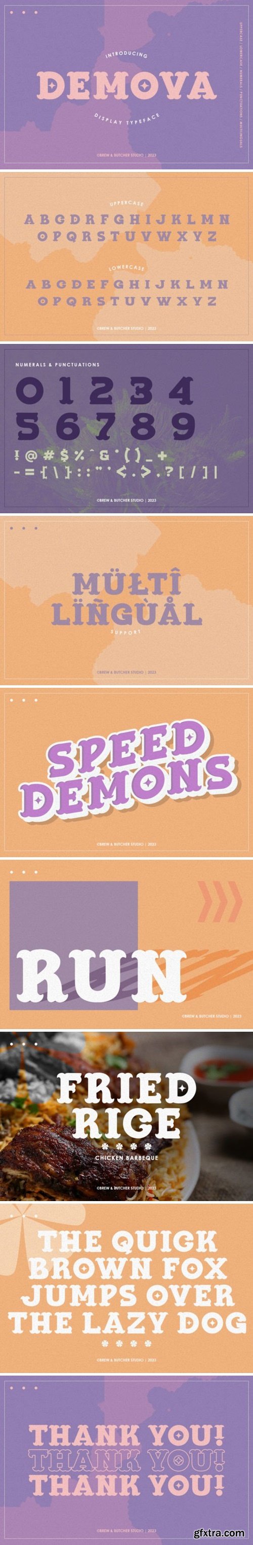 Demova | Display Typeface Font