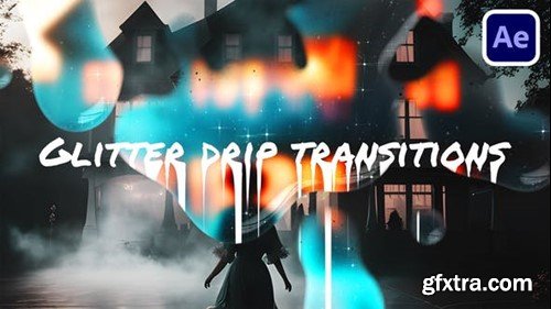 Videohive Glitter Drip Transitions 47361868