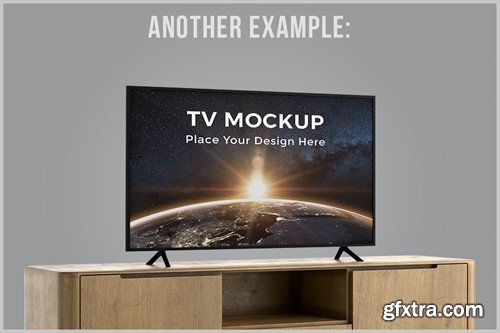 TV Living Room Mockup B9NZPSW