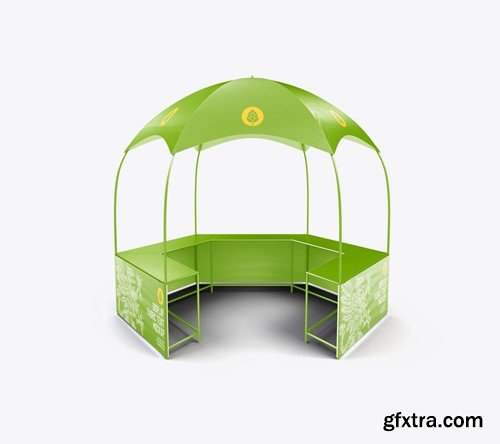 Set Fabric Display Tent Stand Mockup 5FKS8YA