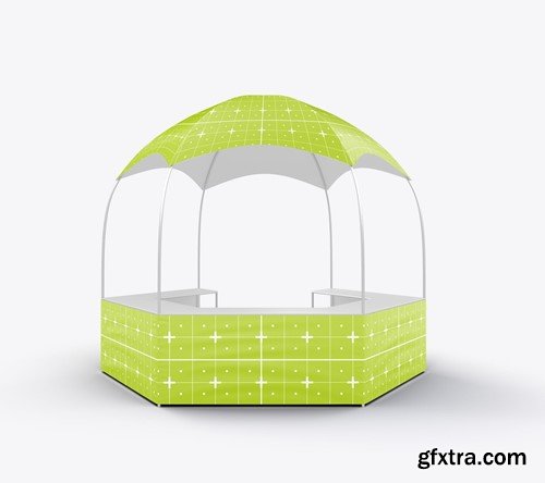 Set Fabric Display Tent Stand Mockup 5FKS8YA