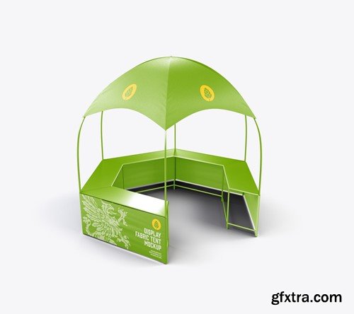 Set Fabric Display Tent Stand Mockup 5FKS8YA