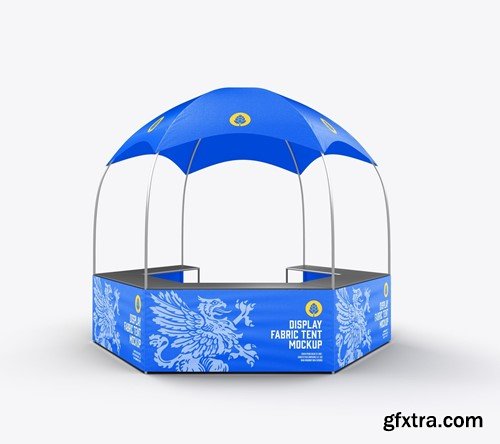 Set Fabric Display Tent Stand Mockup 5FKS8YA