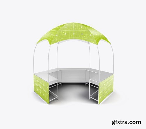 Set Fabric Display Tent Stand Mockup 5FKS8YA