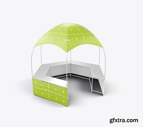 Set Fabric Display Tent Stand Mockup 5FKS8YA