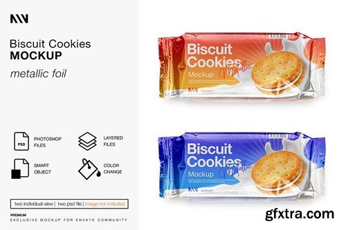 Cookies Packaging Mockup ZUBN9J4