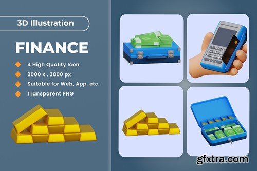 Finance 3D Illustration v.1 X8MZDAS