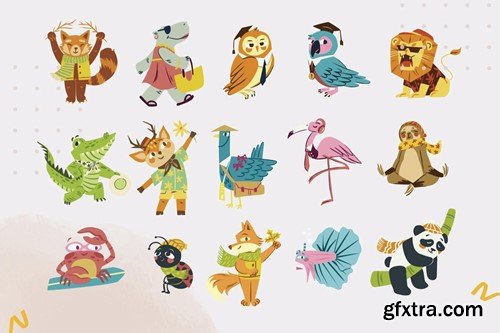 Cute Animal Collection WUW5XVD