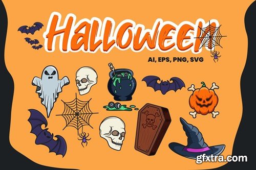 Halloween Cartoon Illustration CEGBGDD