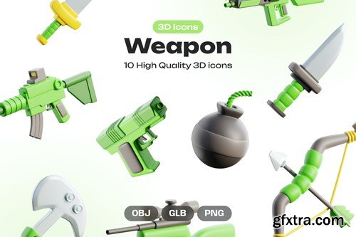 Weapon 3D Icons UXTUCJ4