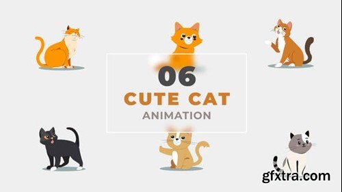 Videohive Cute and Funny Cats Animation Scene Template 47389861