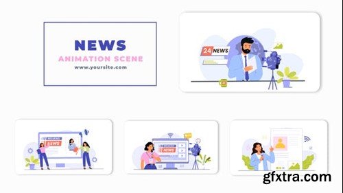 Videohive News Reporter Character Animation Scene 47248834