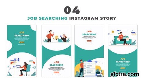 Videohive Job Searching Vector Animation Instagram Story 47393295