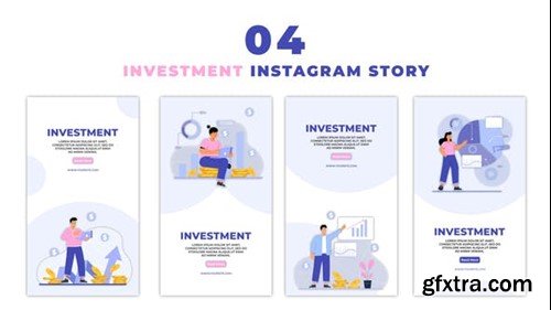 Videohive Flat Character Analyzing Investment Instagram Story 47390259