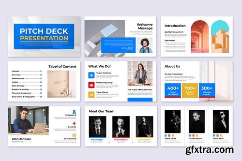 Pitch Deck Business Presentation Template GVUFA5H