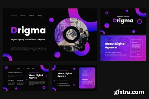 Drigma - Digital Agency Powerpoint Template KRFNVD6