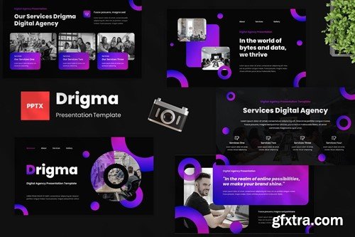 Drigma - Digital Agency Powerpoint Template KRFNVD6