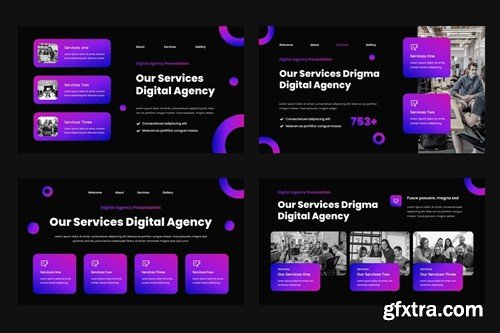 Drigma - Digital Agency Powerpoint Template KRFNVD6