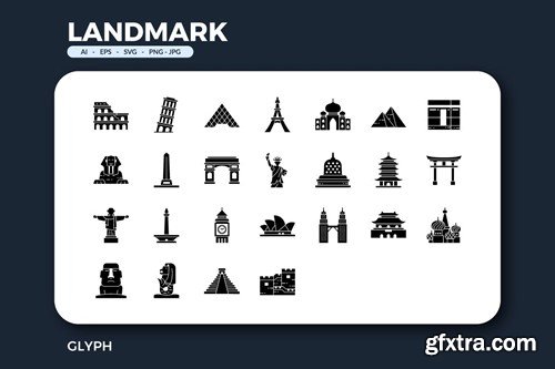 100 Landmark Icons 7PR5FY4