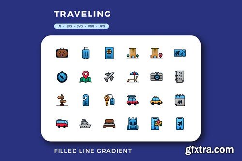 96 Traveling Icons ADJLKTE