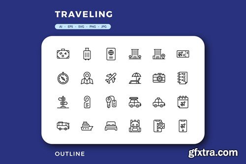 96 Traveling Icons ADJLKTE