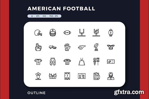 96 American Football Icons AGU2U48