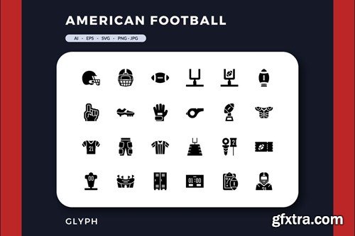 96 American Football Icons AGU2U48