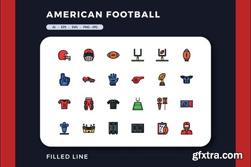 96 American Football Icons AGU2U48