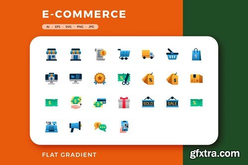 100 E-Commerce Icons JGFU5XF