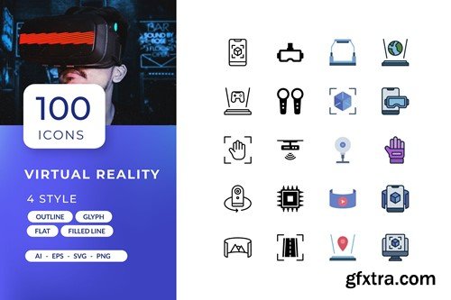 Virtual Reality Icons G32R56J