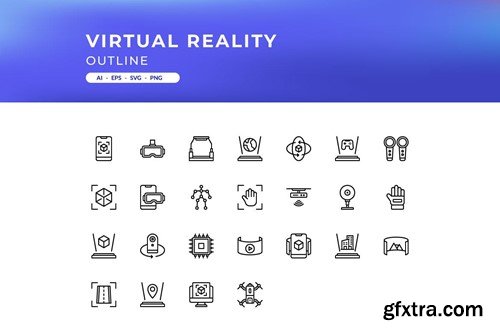 Virtual Reality Icons G32R56J