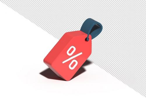 Premium PSD | Discount tag 3d icon Premium PSD