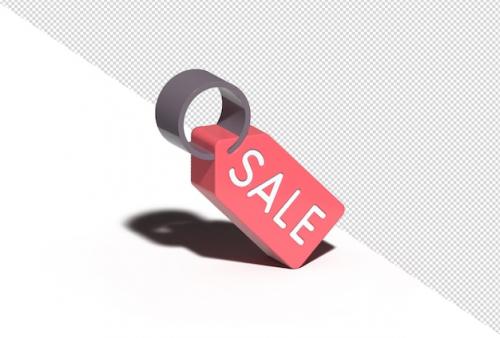 Premium PSD | Discount tag 3d icon Premium PSD