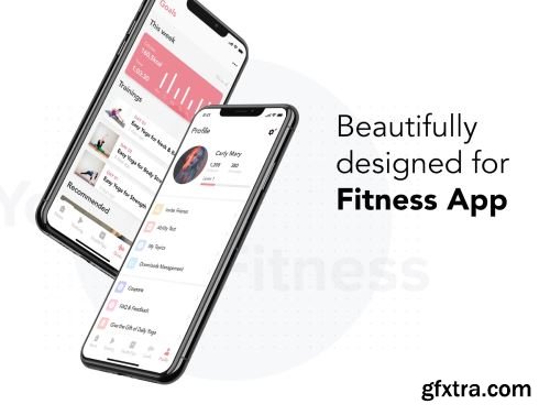 Yoga Fitness Mobile App UI Kit Ui8.net