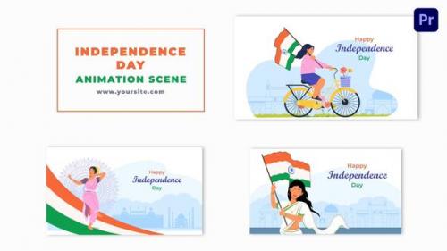 Videohive - 15th August Indian Independence Day Character Animation Scene - 47354426 - 47354426