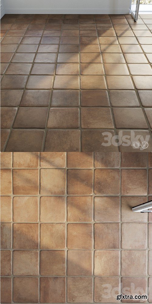 Ceramic tile set 02 - Terracotta